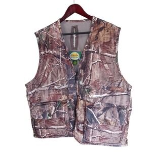 Cabelas Mens XL Realtree AP Camo Hunting Vest Mesh Lined Game Bag 932692